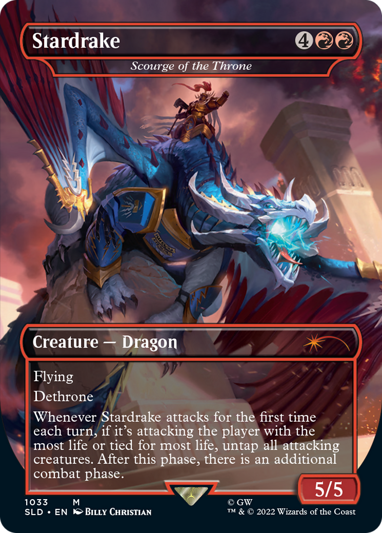 Stardrake – Scourge of the Throne (Borderless) (1033) - Secret Lair Drop