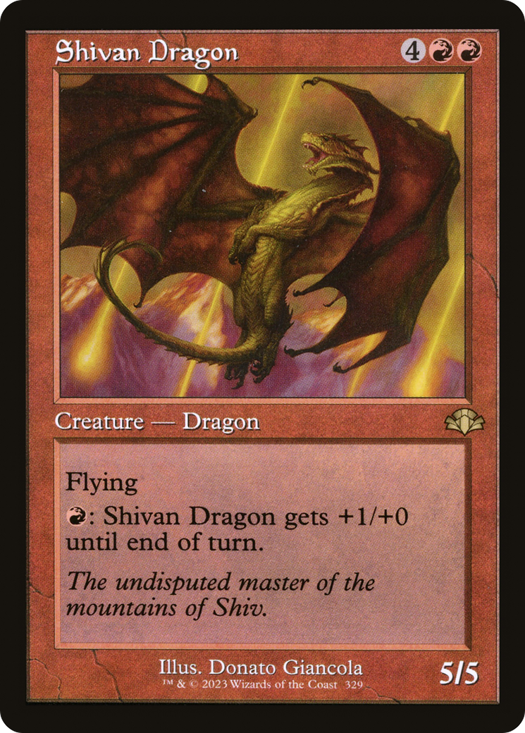 Shivan Dragon (Retro) (329) Foil - Dominaria Remastered