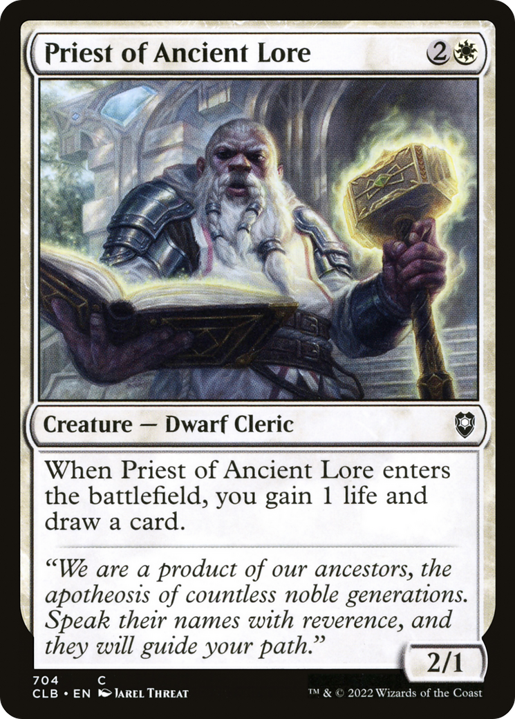 Priest of Ancient Lore (704) - Commander Legends: Battle for Baldur's Gate