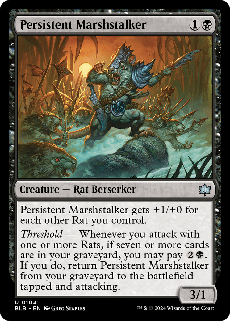 Persistent Marshstalker (104) Foil - Bloomburrow