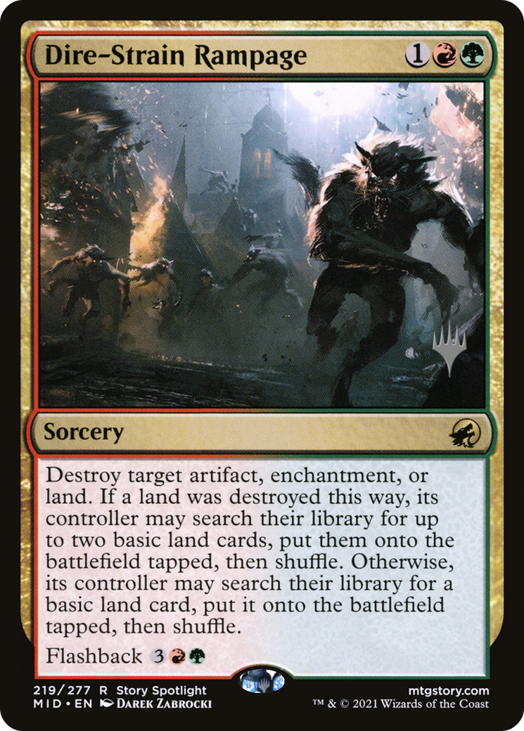 Dire-Strain Rampage (219p) - Innistrad: Midnight Hunt Promos