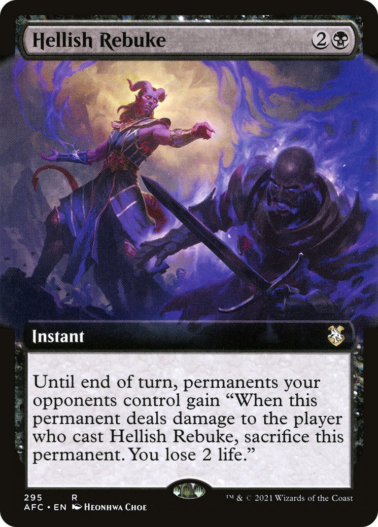 Hellish Rebuke (Extended Art) (295) - Forgotten Realms Commander