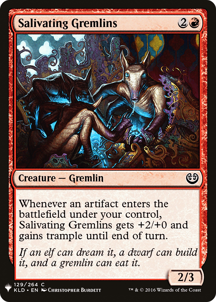 Salivating Gremlins (KLD-129) - The List