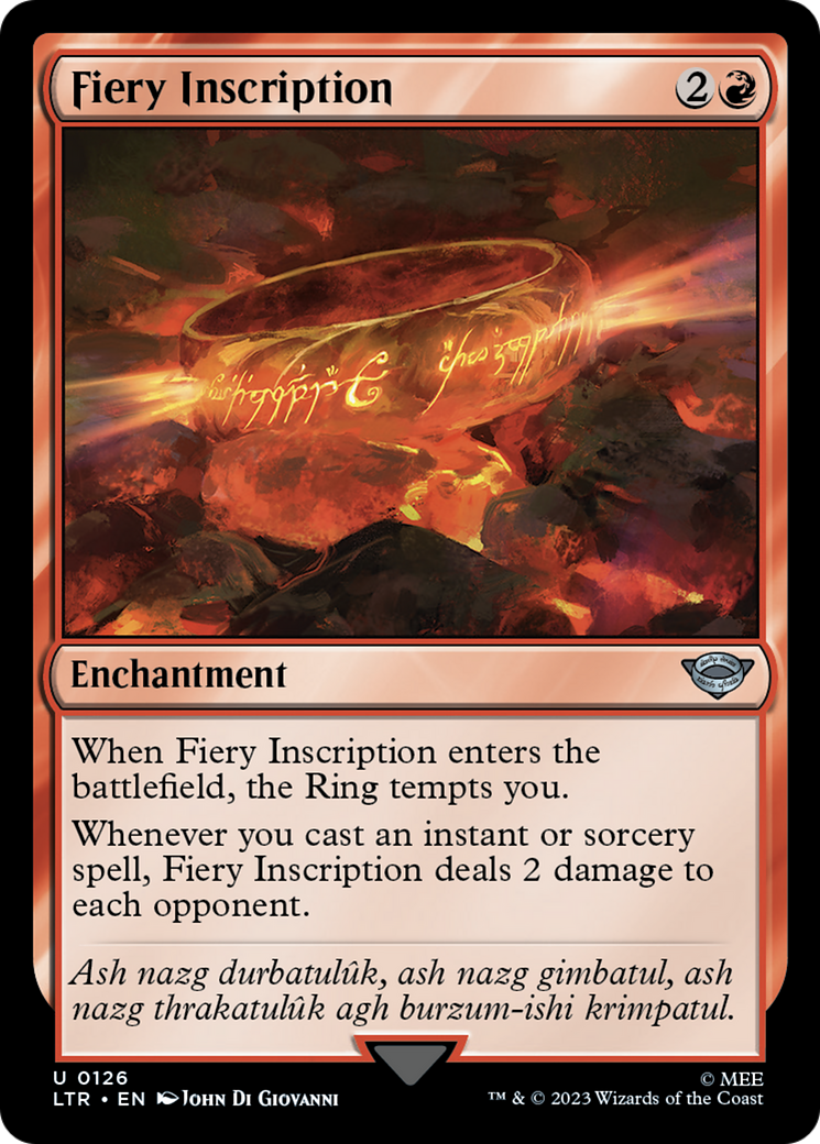 Fiery Inscription (126) Foil - The Lord of the Rings: Tales of Middle-earth