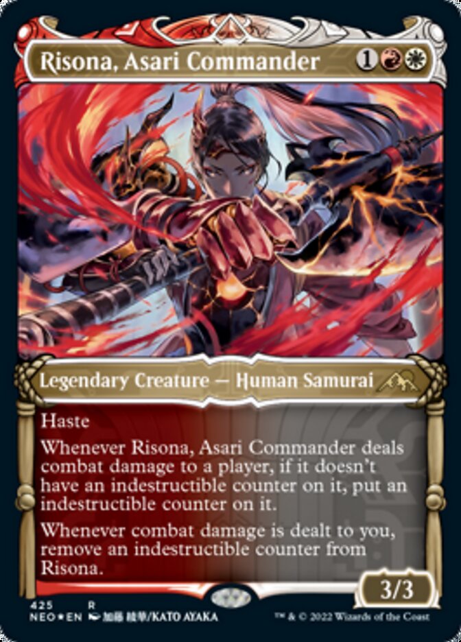 Risona, Asari Commander (Showcase) (425) Etched - Kamigawa: Neon Dynasty