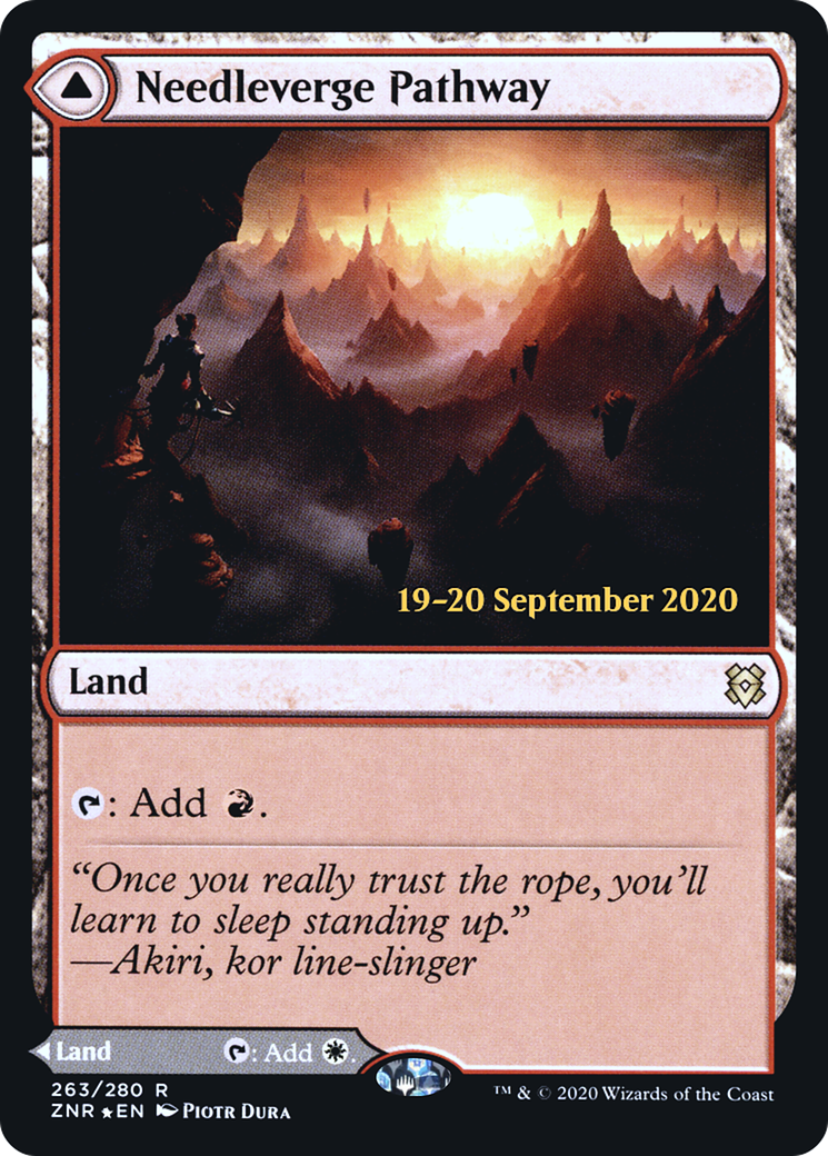 Needleverge Pathway // Pillarverge Pathway (263s) Foil - Zendikar Rising Promos