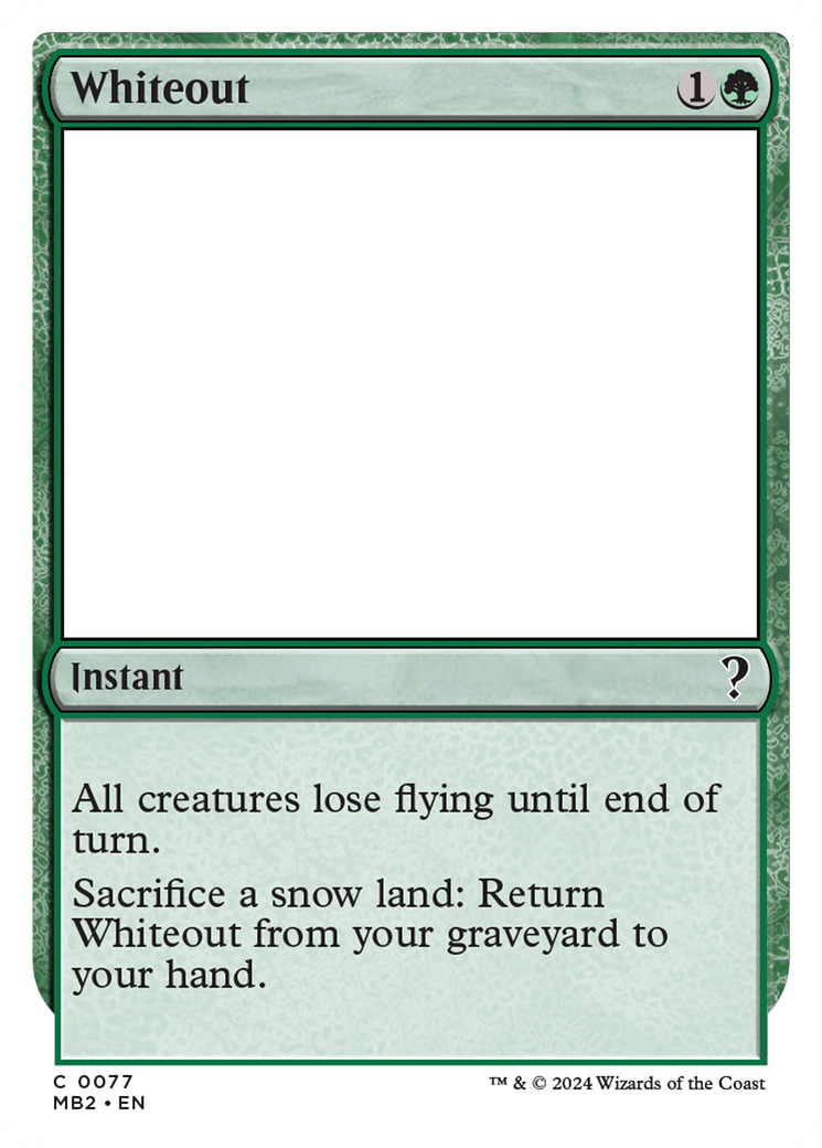 Whiteout (White Border) (077) - Mystery Booster 2
