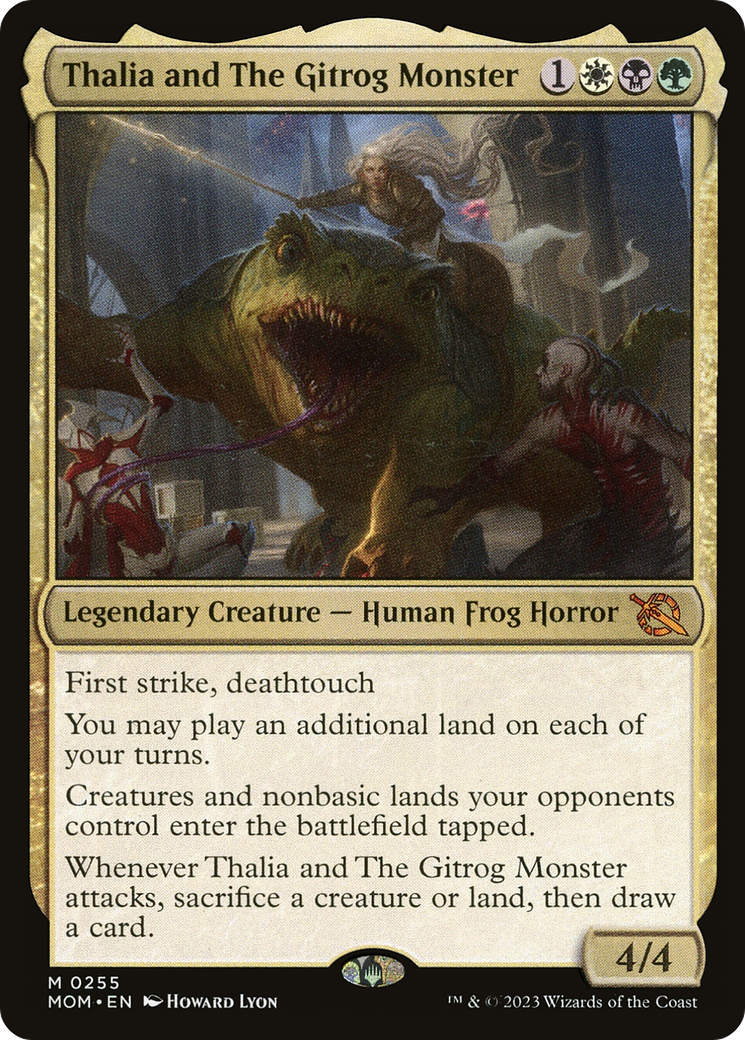 Thalia and The Gitrog Monster (255) Foil - March of the Machine