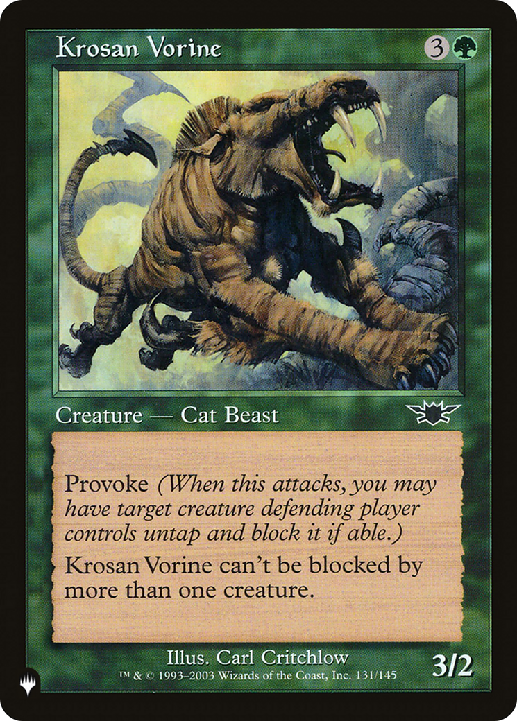 Krosan Vorine (Retro) (LGN-131) - The List