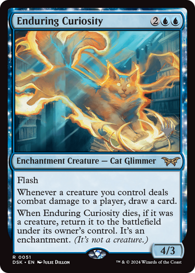 Enduring Curiosity (051) Foil - Duskmourn: House of Horror Promos