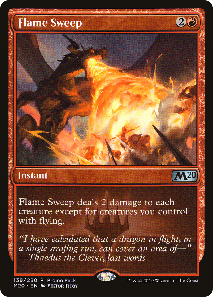 Flame Sweep (139) Foil - Core Set 2020 Promos