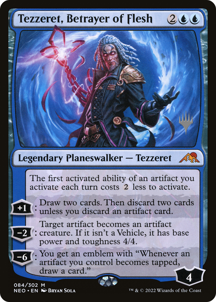 Tezzeret, Betrayer of Flesh (084) Foil - Kamigawa: Neon Dynasty Promos