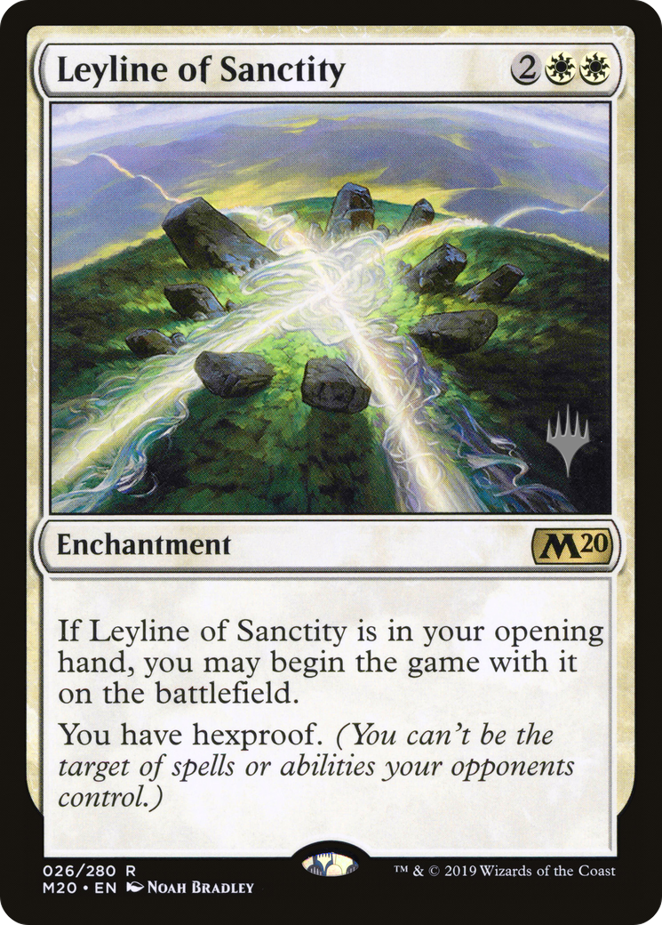 Leyline of Sanctity (26p) Foil - Core Set 2020 Promos