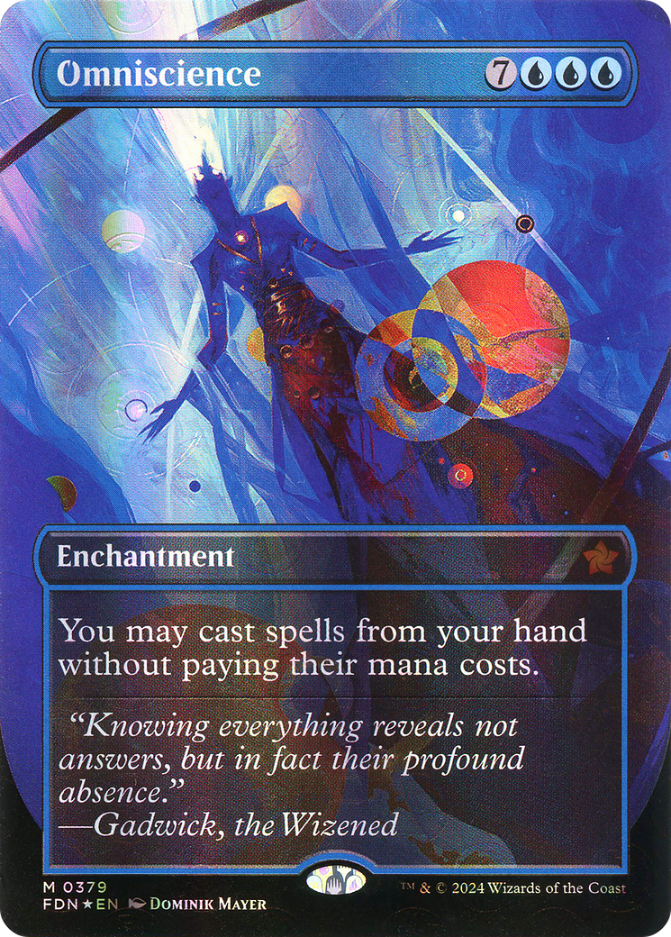 Omniscience (Borderless) (Mana Foil) (379) Foil - Foundations