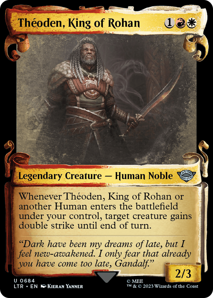 Theoden, King of Rohan (Showcase Scrolls) (Showcase) (684) Foil - The Lord of the Rings: Tales of Middle-earth