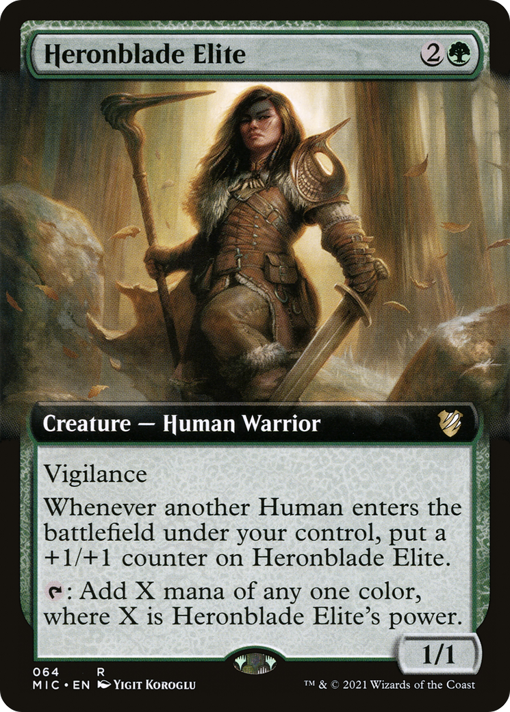 Heronblade Elite (Extended Art) (064) - Midnight Hunt Commander