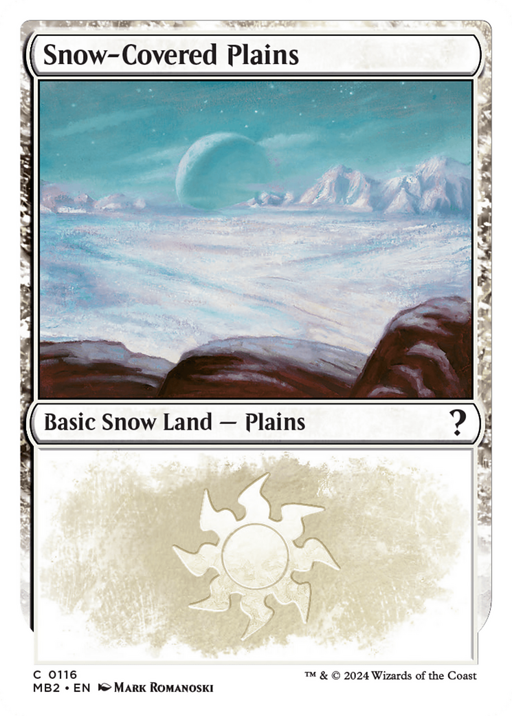 Snow-Covered Plains (White Border) (116) - Mystery Booster 2