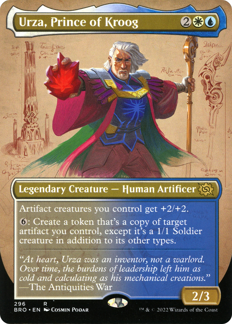 Urza, Prince of Kroog (Borderless) (296) Foil - The Brothers' War