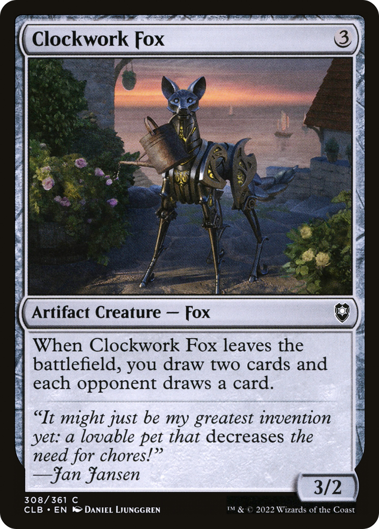 Clockwork Fox (308) Foil - Commander Legends: Battle for Baldur's Gate