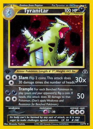 Tyranitar (12) (12) 1st Edition Holofoil - Neo Discovery