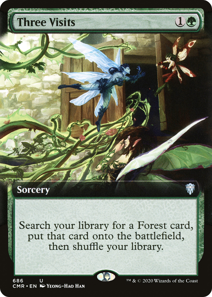 Three Visits (Extended Art) (686) - Commander Legends