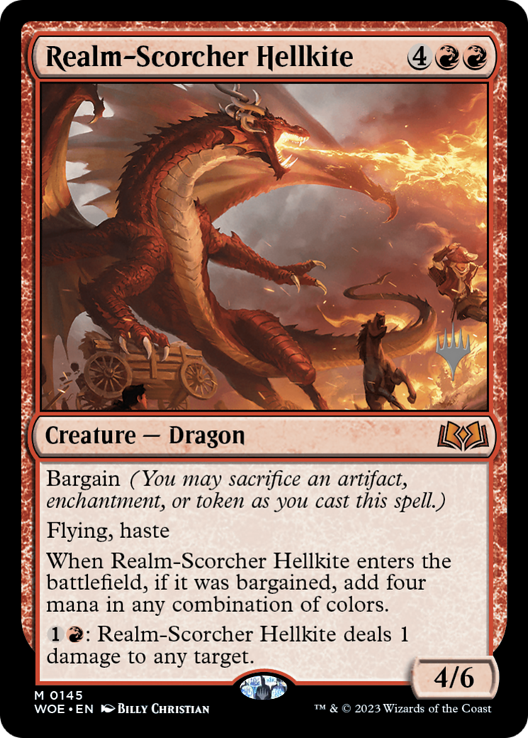 Realm-Scorcher Hellkite (145) Foil - Wilds of Eldraine Promos