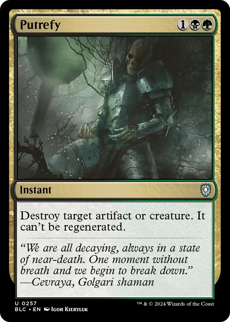 Putrefy (257) - Bloomburrow Commander
