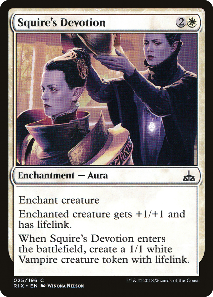 Squire's Devotion (025) - Rivals of Ixalan