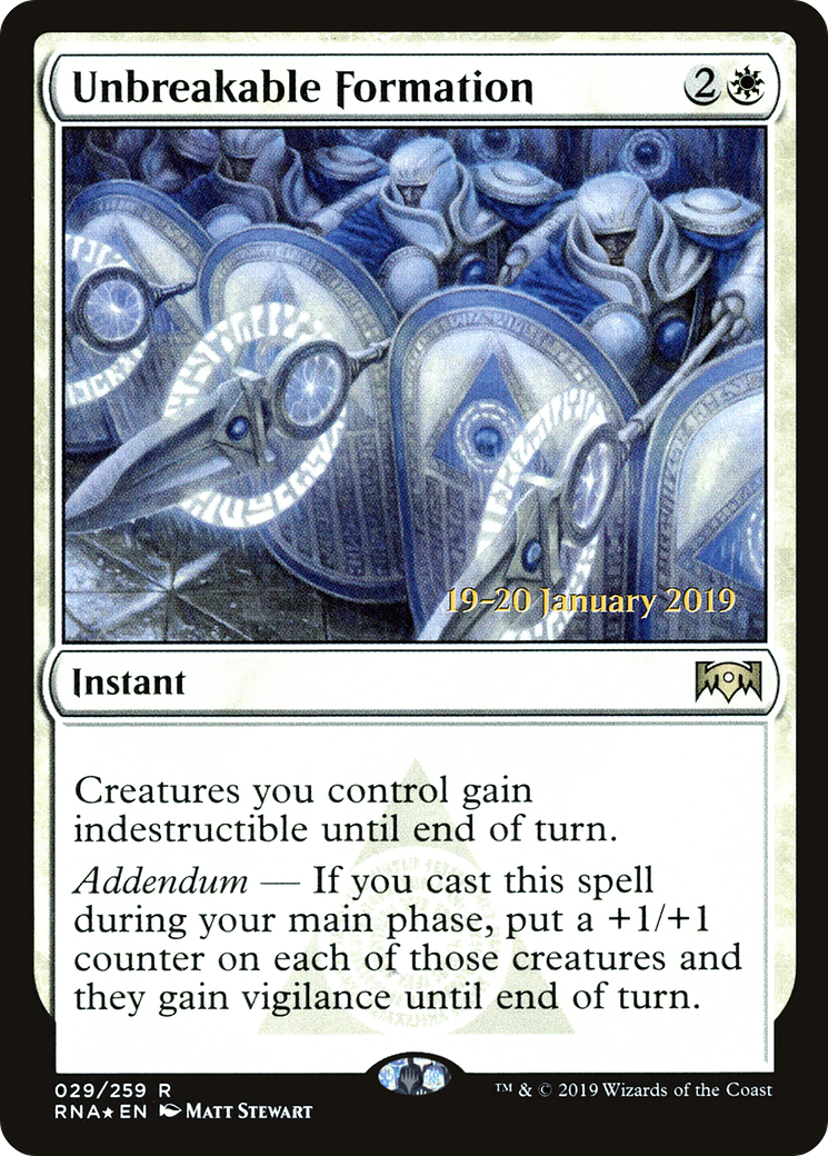 Unbreakable Formation (29s) Foil - Ravnica Allegiance Promos