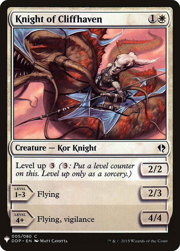 Knight of Cliffhaven (DDP-5) - The List