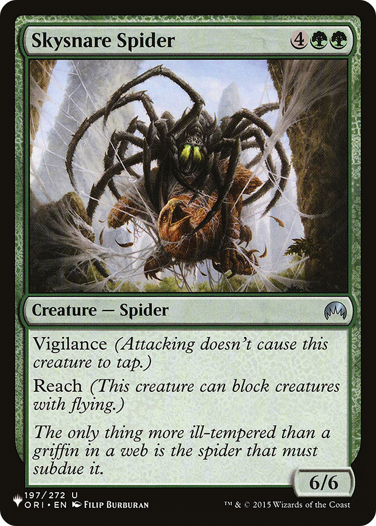 Skysnare Spider (ORI-197) - The List