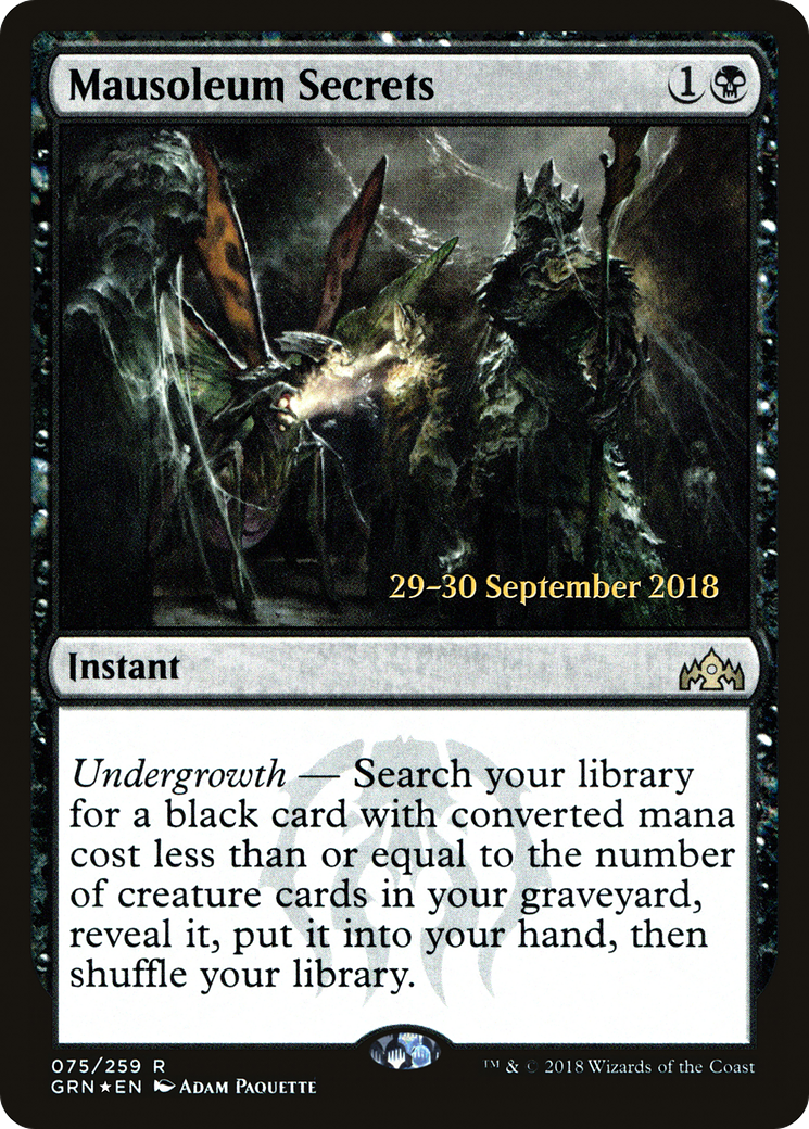 Mausoleum Secrets (75s) Foil - Guilds of Ravnica Promos