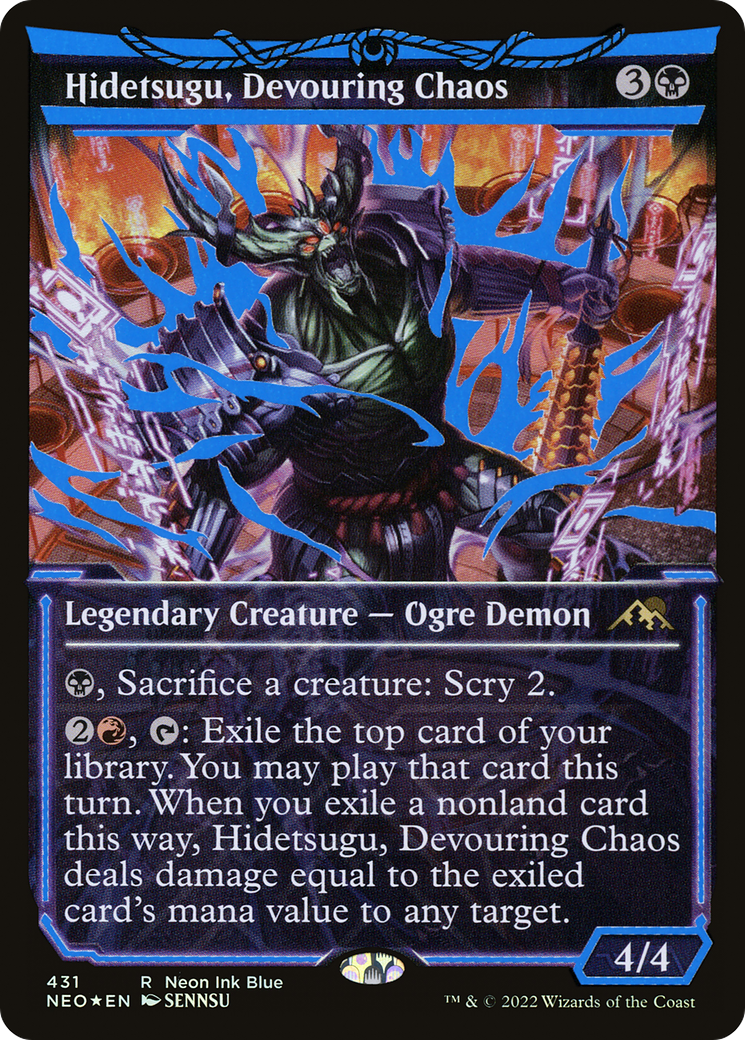 Hidetsugu, Devouring Chaos (Showcase) (431) Foil - Kamigawa: Neon Dynasty
