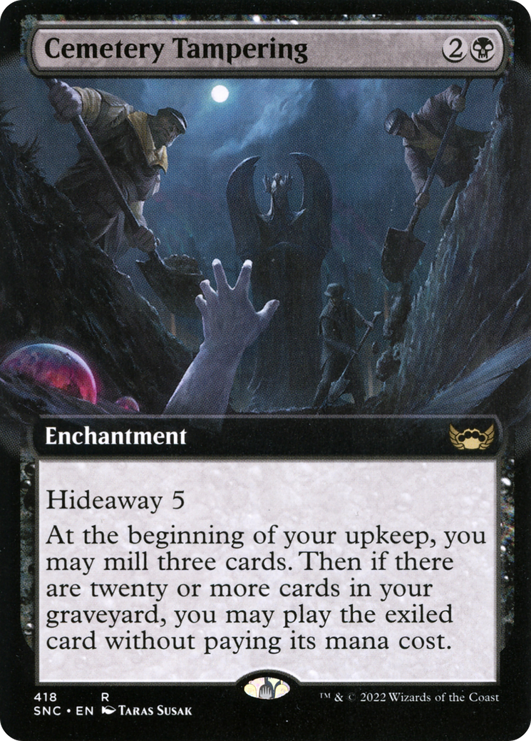 Cemetery Tampering (Extended Art) (418) Foil - Streets of New Capenna