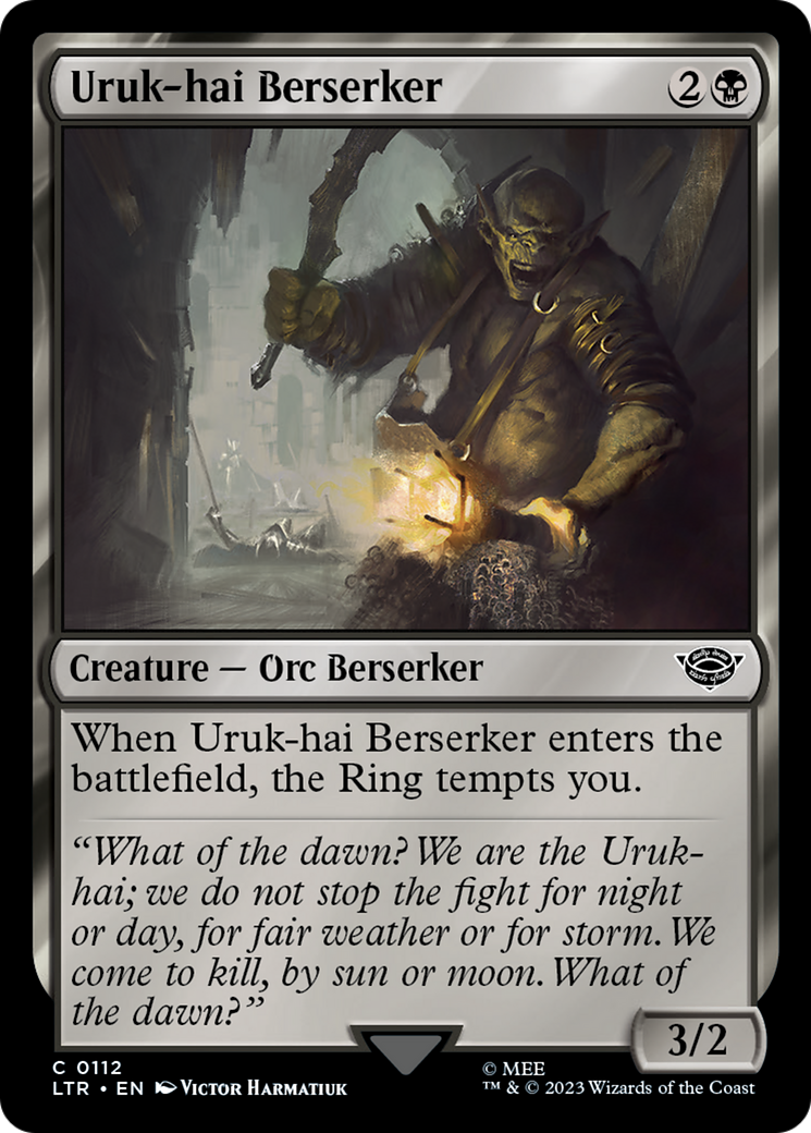 Uruk-hai Berserker (112) Foil - The Lord of the Rings: Tales of Middle-earth