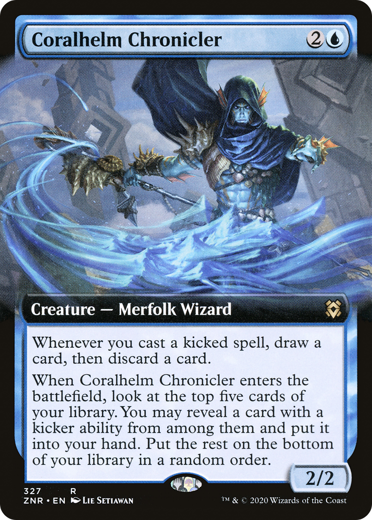 Coralhelm Chronicler (Extended Art) (327) - Zendikar Rising