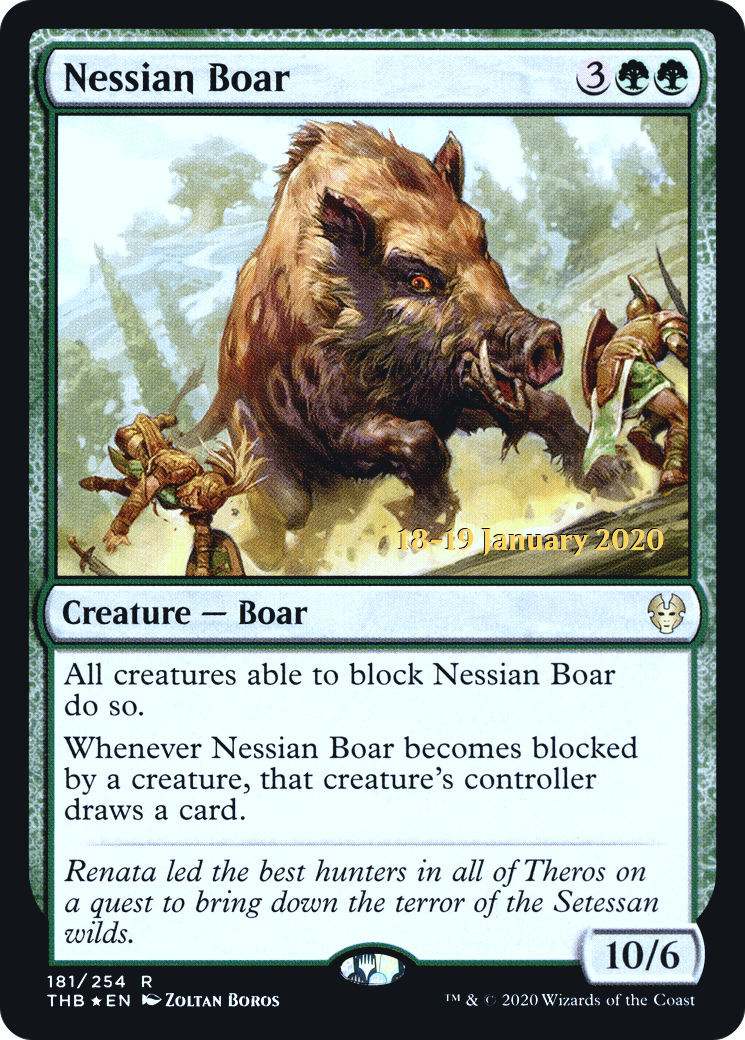 Nessian Boar (181) Foil - Theros Beyond Death Promos