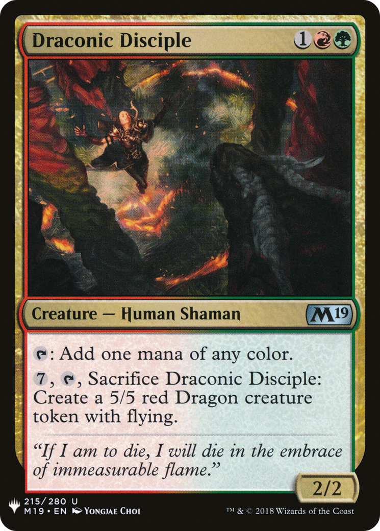 Draconic Disciple (M19-215) - The List