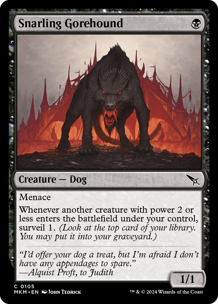 Snarling Gorehound (105) Foil - Murders at Karlov Manor