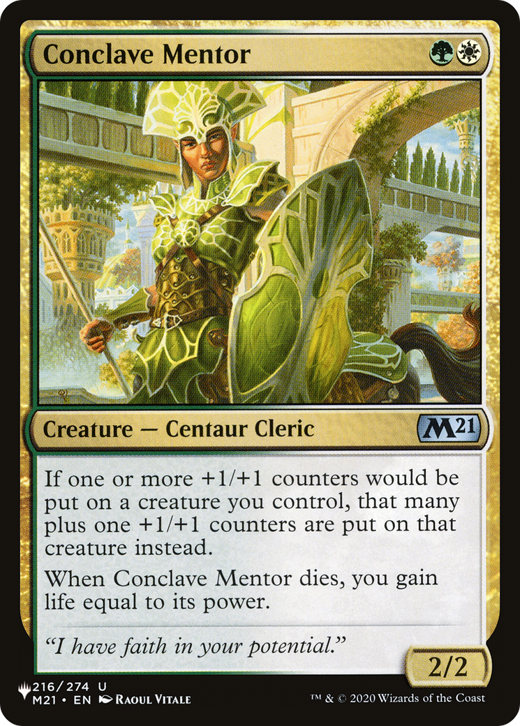 Conclave Mentor (M21-216) - The List
