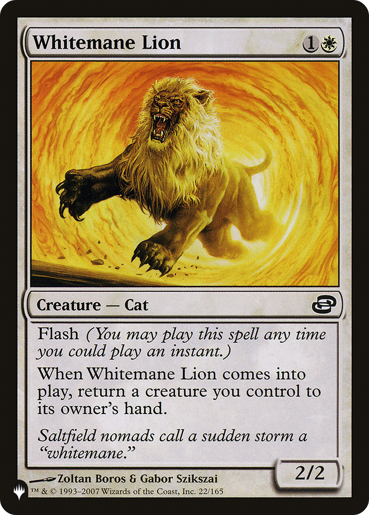 Whitemane Lion (PLC-22) - The List