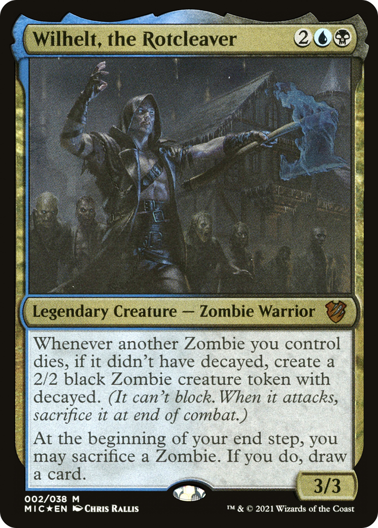 Wilhelt, the Rotcleaver (002) Etched - Midnight Hunt Commander Display Commanders