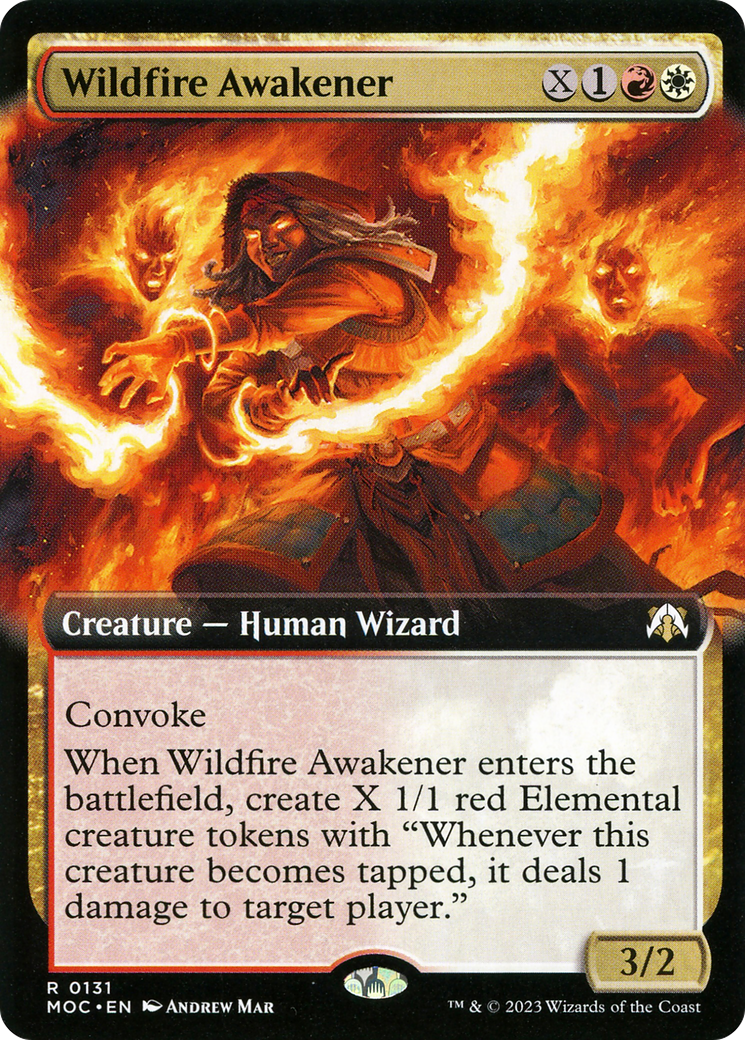 Wildfire Awakener (Extended Art) (131) Foil - March of the Machine Commander