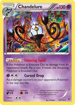 Chandelure (43) Reverse Holofoil - XY Phantom Forces