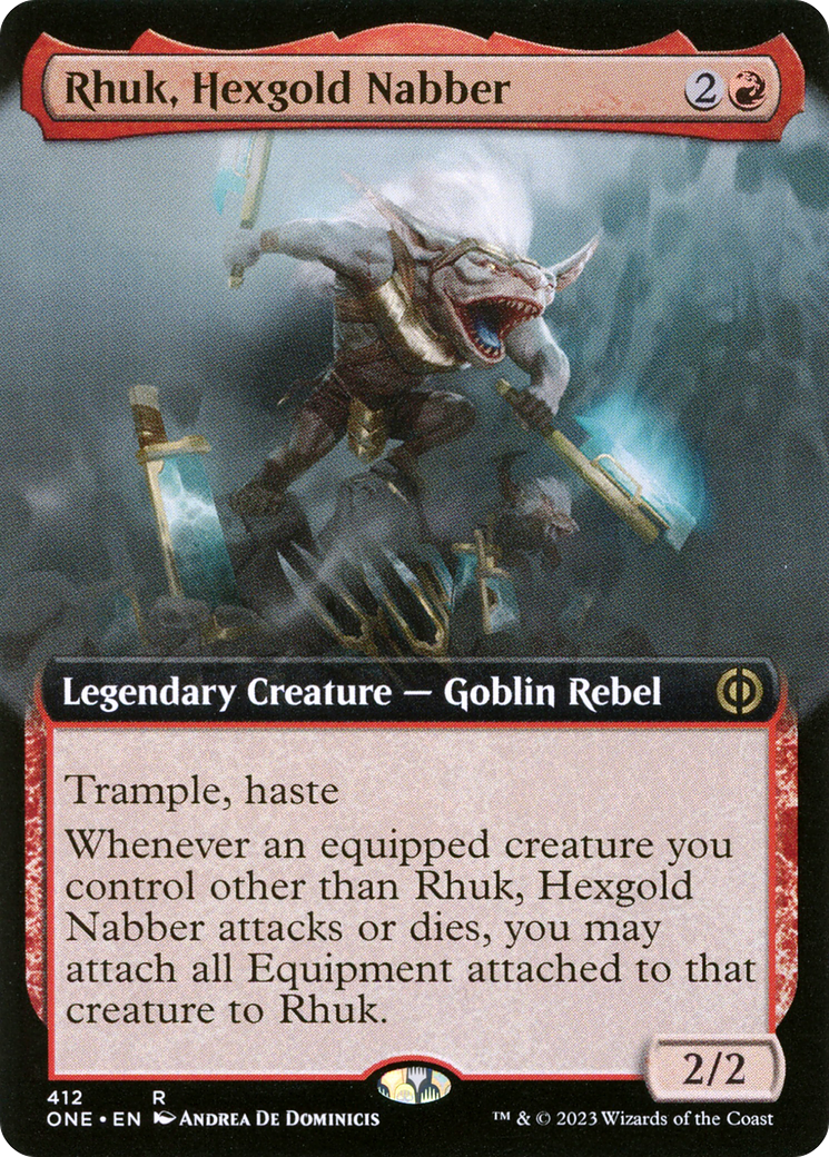 Rhuk, Hexgold Nabber (Extended Art) (412) - Phyrexia: All Will Be One