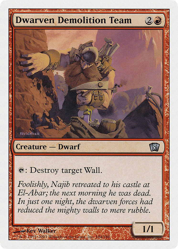 Dwarven Demolition Team (184) - Eighth Edition