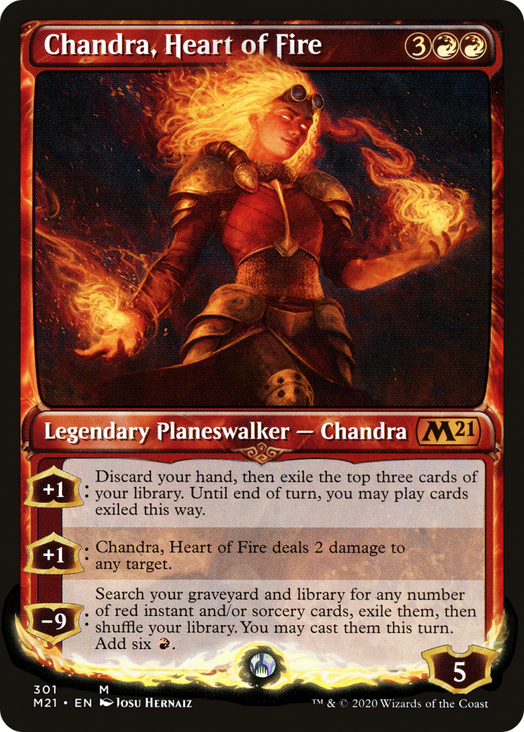 Chandra, Heart of Fire (Showcase) (301) Foil - Core Set 2021