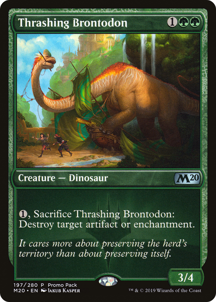 Thrashing Brontodon (197) - Core Set 2020 Promos