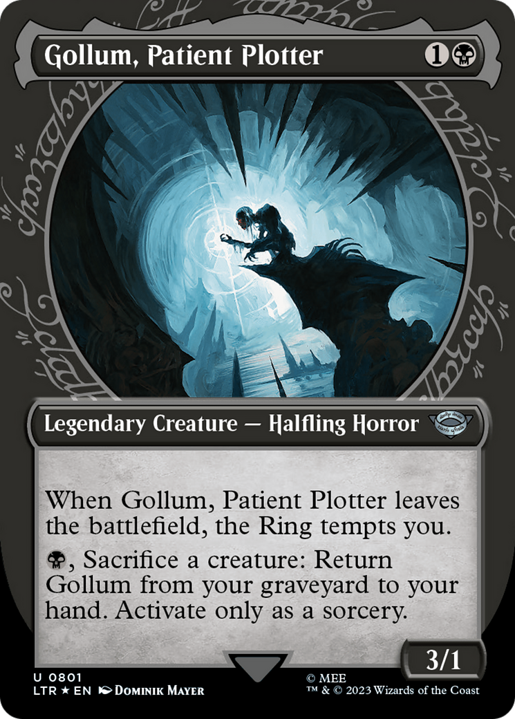 Gollum, Patient Plotter (Showcase) (801) Foil - The Lord of the Rings: Tales of Middle-earth