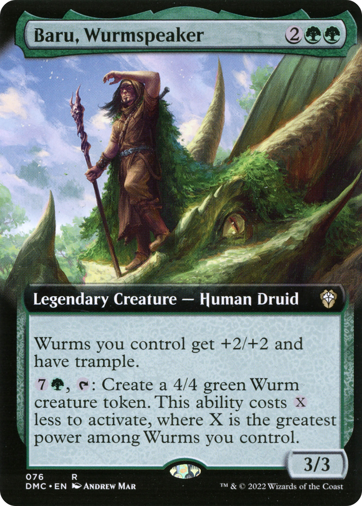 Baru, Wurmspeaker (Extended Art) (076) - Dominaria United Commander